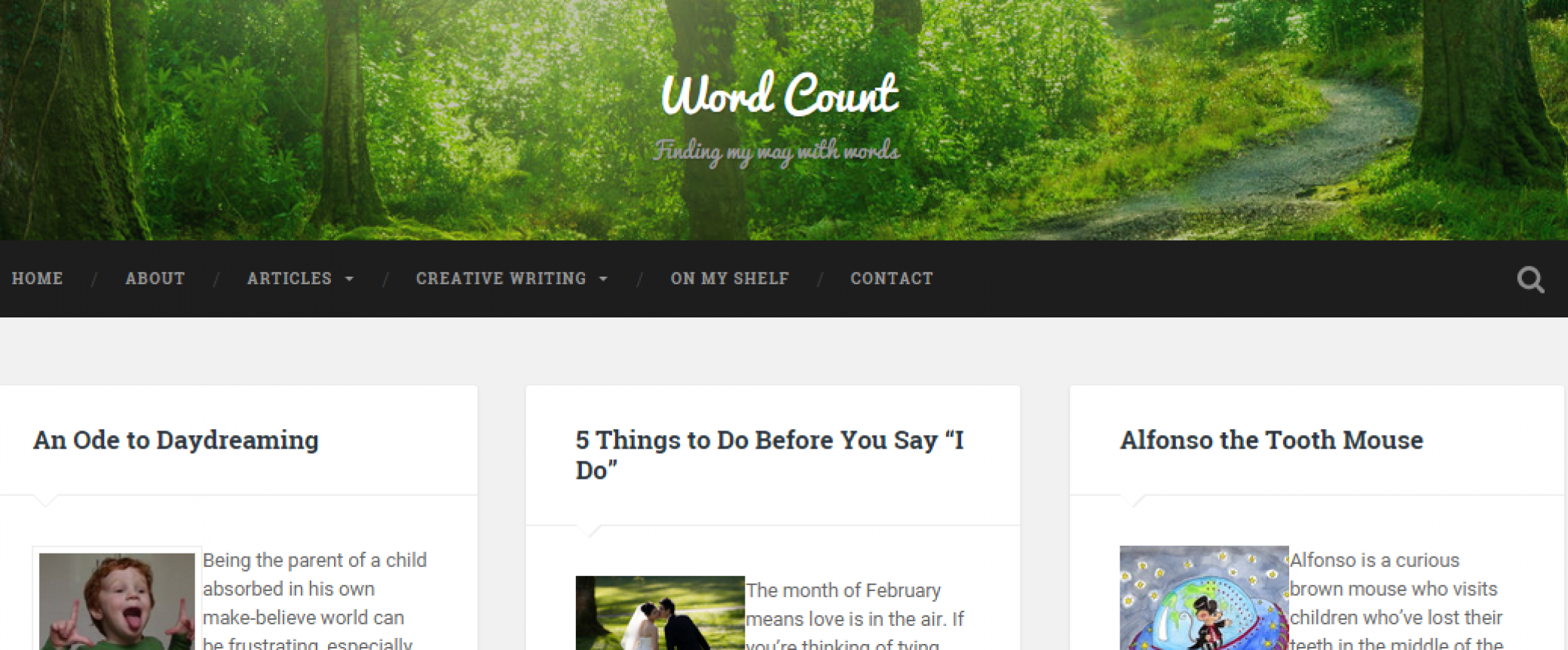 Word Count Wordpress Portfolio Website