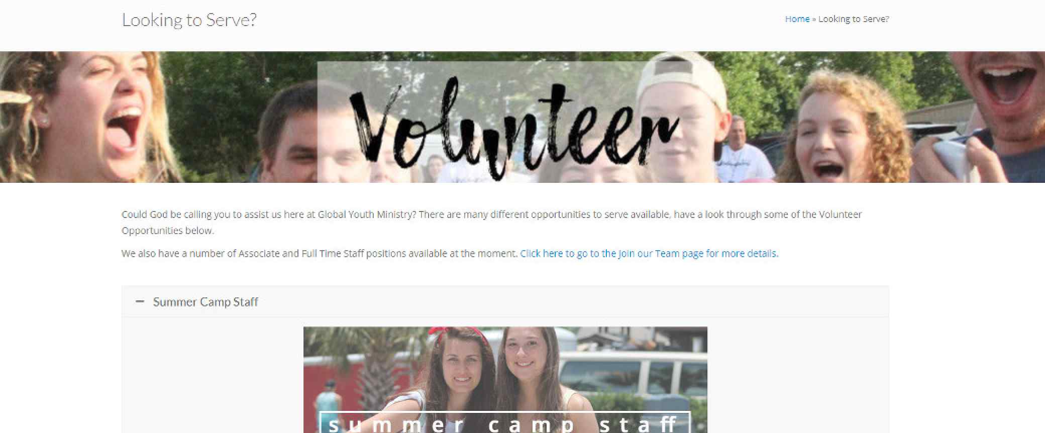 Volunteer Page